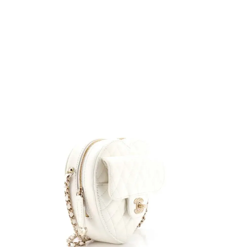 Chanel Cc In Love Heart Bag Quilted #256638C49B - Picture 2 of 6